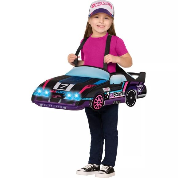Little Boys Girls HOT WHEELS Light Up Rider GT-Scorcher CAR Costume ONE SIZE NWT - Picture 2 of 4